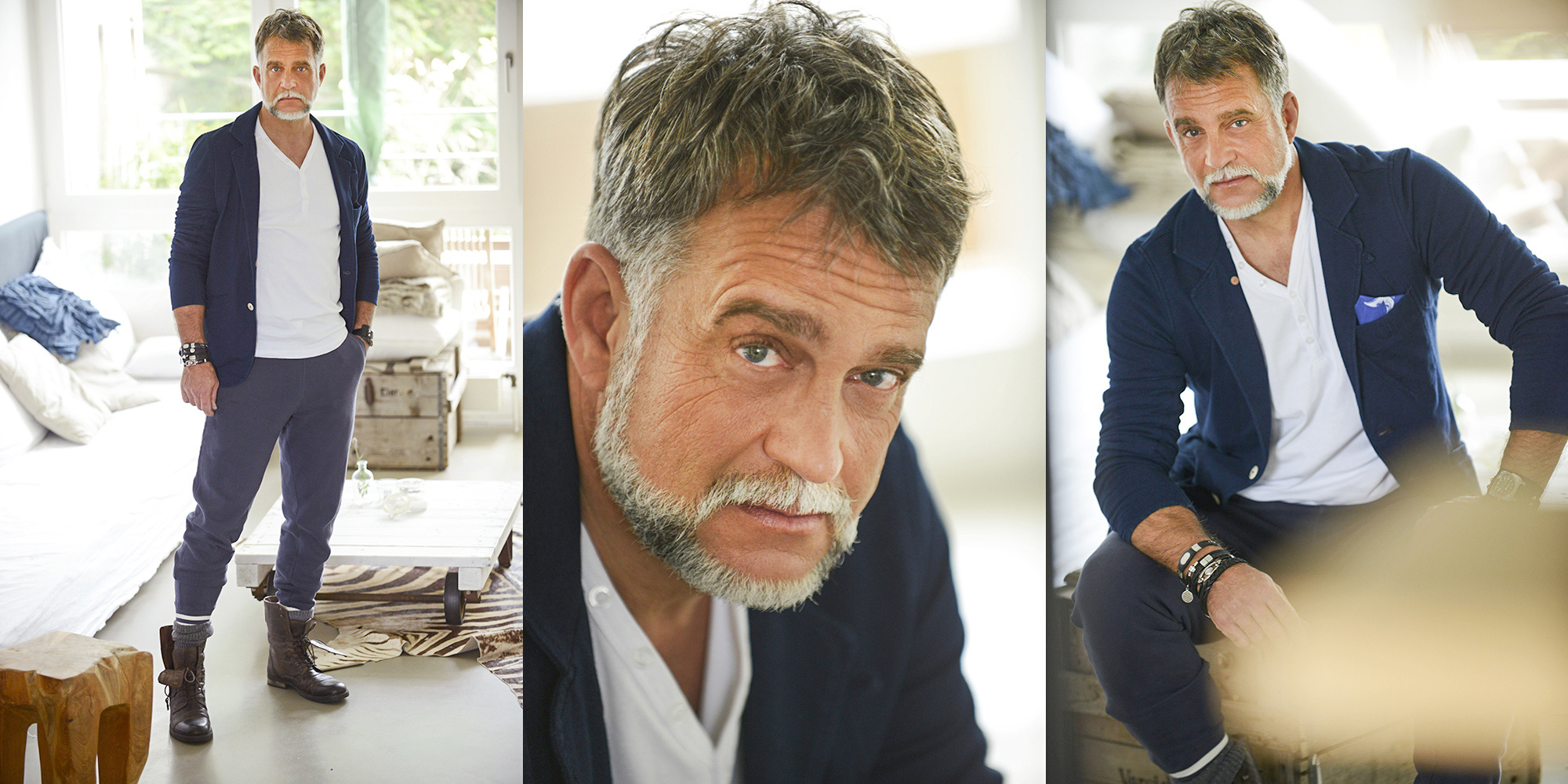 Bestager-, Classic-, Senior-, 50+ Model Michael Diehl Fotomodell aus Esslingen bei Stuttgart mit indoor Fashion, Mode 10