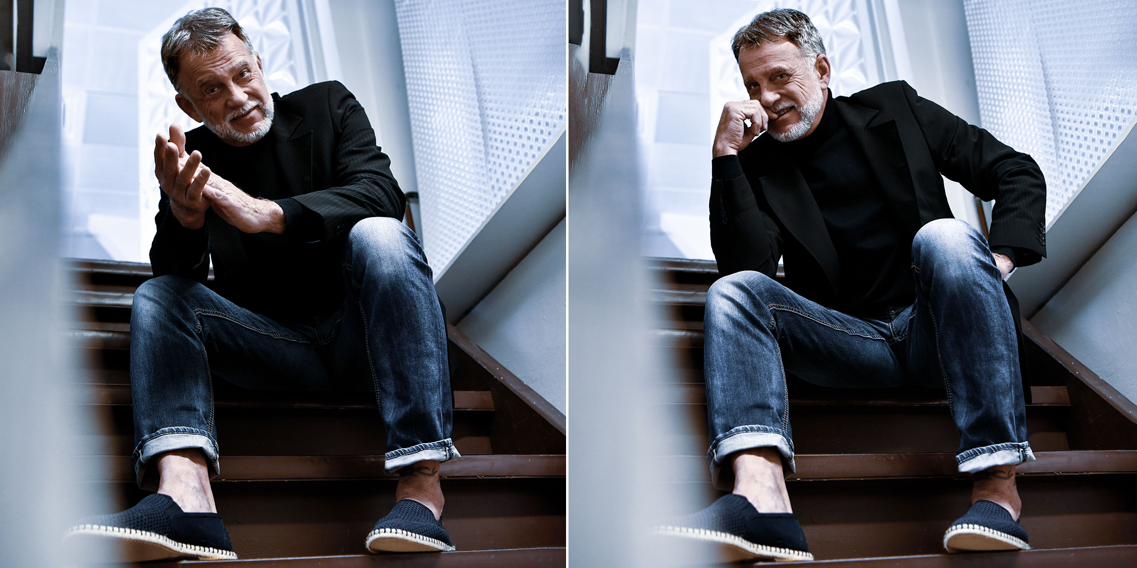 Bestager-, Classic-, Senior-, 50+ Model Michael Diehl Fotomodell aus Esslingen bei Stuttgart mit indoor Fashion, Mode 17