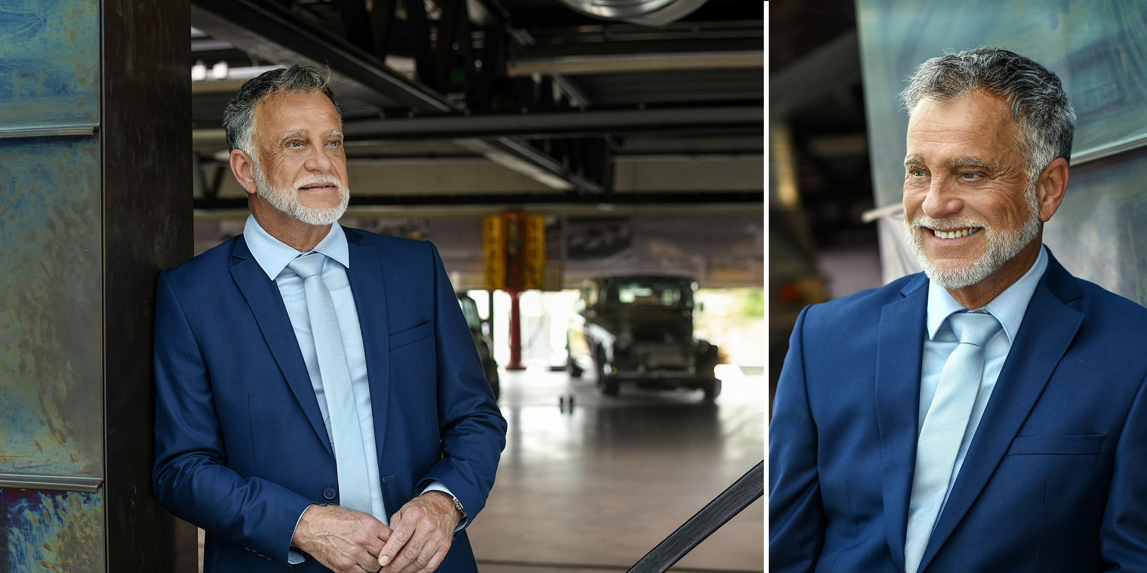 Fotomodell, Bestager-, Classic-, Senior-, 50+ Model Michael Diehl aus Esslingen bei Stuttgart mit Head Oldtimer-Museum