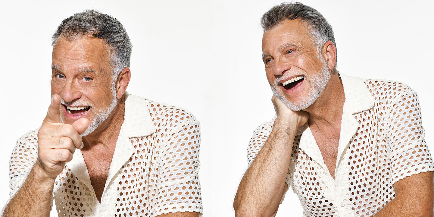 Bestager-, Classic-, Senior-, 50+ Model Michael Diehl Fotomodell aus Esslingen bei Stuttgart mit Lifestyle lachend in Kamera