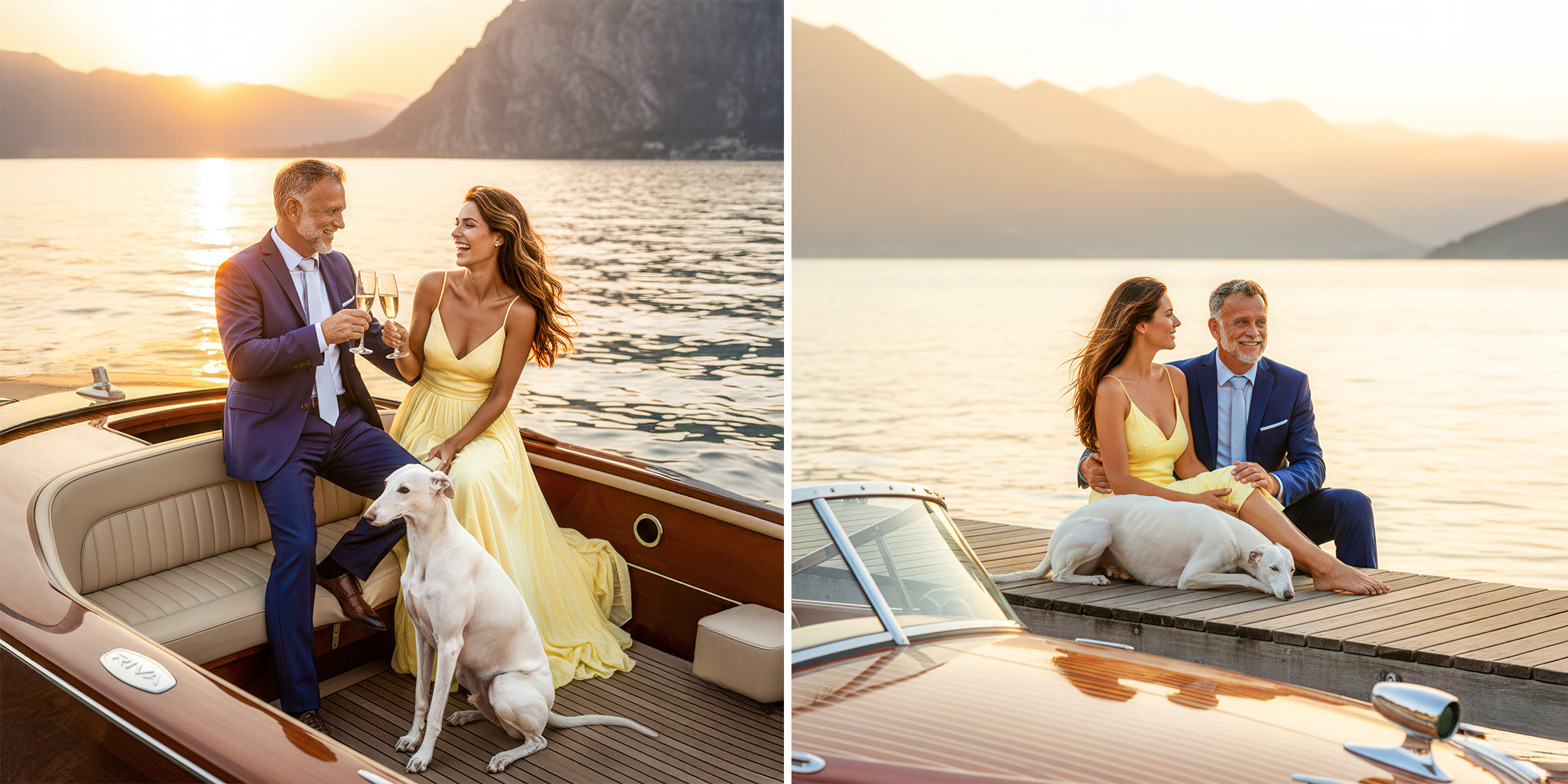 Bestager-, Classic-, Senior-, 50+ Model Michael Diehl Fotomodell aus Esslingen bei Stuttgart mit Lifestyle Gardasee Motorboot
